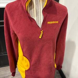 Vintage NFL For Her Washington Redskins Quarter Zip Fleece Pullover Jacket Mediu